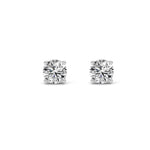 3Cttw Round Shaped Lab Grown Diamond (F/VS) Stud Earrings in 14K Gold