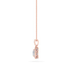 0.75Cttw Pear Shaped Lab Grown Diamond (F/VS) Halo Pendant in 14K Gold