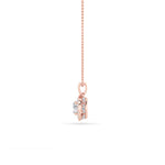 0.75Cttw Round Shaped Lab Grown Diamond (F/VS) Halo Pendant in 14K Gold