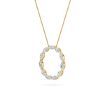 2.25Cttw Marquise Shaped Lab Grown Diamond (F/VS) Circle Necklace in 14K Gold