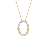 2.25Cttw Marquise Shaped Lab Grown Diamond (F/VS) Circle Necklace in 14K Gold