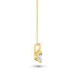 1Cttw Elongated Cushion Shaped Lab Grown Diamond (F/VS) Split Bale Solitaire Pendant in 14K Gold