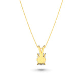 1Cttw Elongated Cushion Shaped Lab Grown Diamond (F/VS) Split Bale Solitaire Pendant in 14K Gold