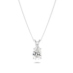 2Cttw Pear Shaped Lab Grown Diamond (F/VS) Split Bale Solitaire Pendant in 14K Gold