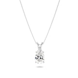 2Cttw Pear Shaped Lab Grown Diamond (F/VS) Split Bale Solitaire Pendant in 14K Gold