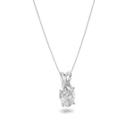 2Cttw Pear Shaped Lab Grown Diamond (F/VS) Split Bale Solitaire Pendant in 14K Gold