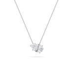 2Cttw Pear Shaped Lab Grown Diamond (F/VS) East West Solitaire  Necklace in 14K Gold
