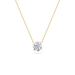 0.25Cttw Round Shaped Lab Grown Diamond (F/VS) Solitaire Necklace in 14K Gold