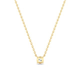 0.25Cttw Round Shaped Lab Grown Diamond (F/VS) Solitaire Necklace in 14K Gold