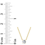 0.25Cttw Round Shaped Lab Grown Diamond (F/VS) Solitaire Necklace in 14K Gold
