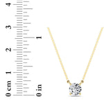 0.5Cttw Round Shaped Lab Grown Diamond (F/VS)  Necklace in 14K Gold