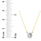 0.5Cttw Round Shaped Lab Grown Diamond (F/VS)  Necklace in 14K Gold