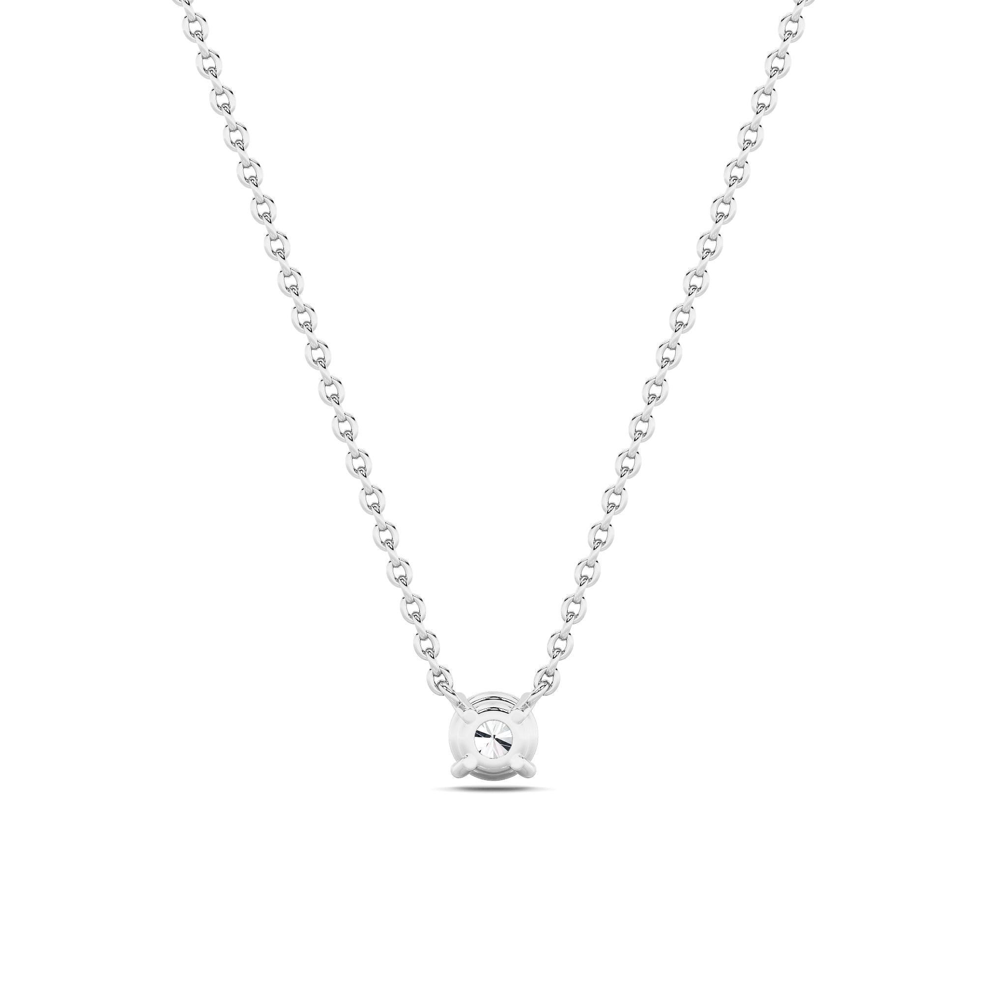 0.75Cttw Round Shaped Lab Grown Diamond (F/VS) Solitaire Necklace in 14K Gold
