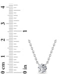 0.75Cttw Round Shaped Lab Grown Diamond (F/VS) Solitaire Necklace in 14K Gold