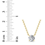 1Cttw Round Shaped Lab Grown Diamond (F/VS) Solitaire Necklace in 14K Gold
