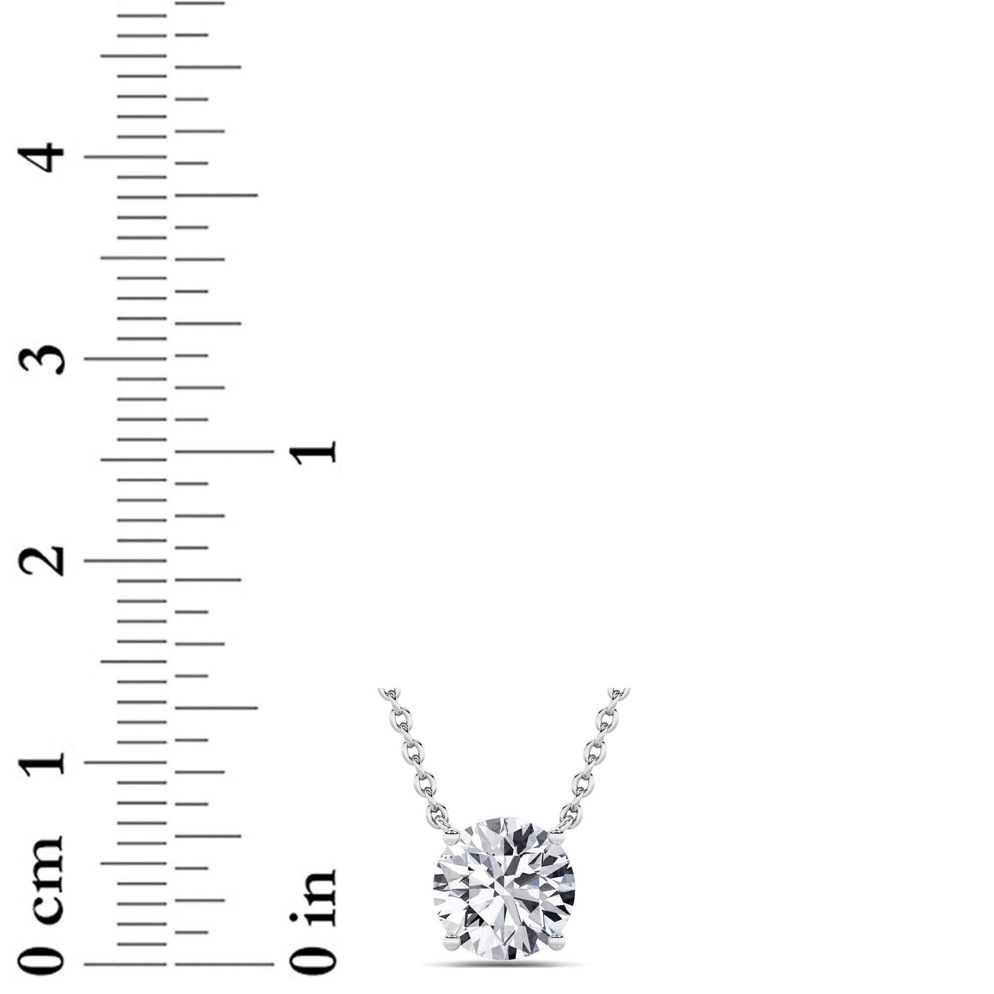 1.5Cttw Round Shaped Lab Grown Diamond (F/VS)  Necklace in 14K Gold
