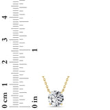 1.5Cttw Round Shaped Lab Grown Diamond (F/VS)  Necklace in 14K Gold