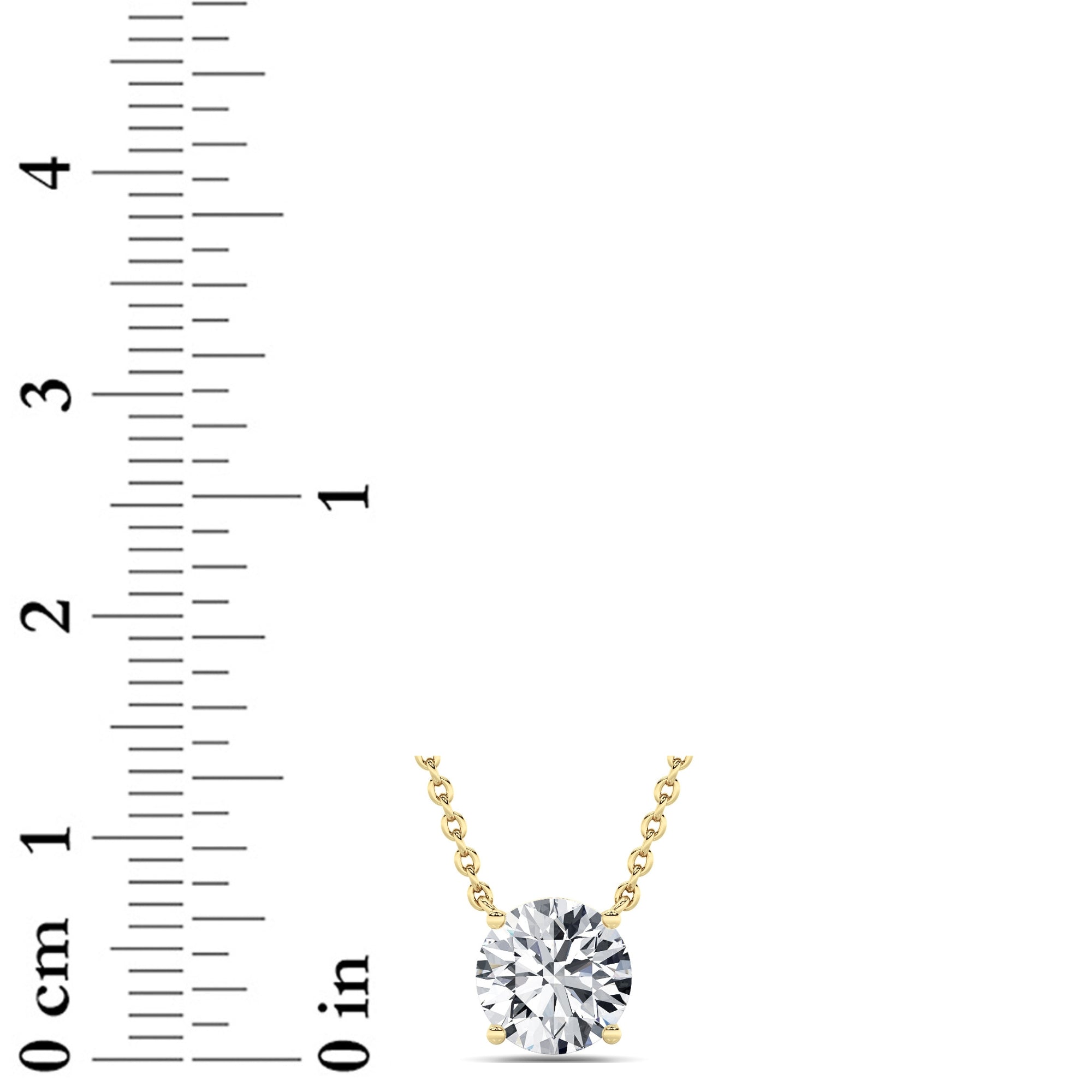 1.5Cttw Round Shaped Lab Grown Diamond (F/VS)  Necklace in 14K Gold