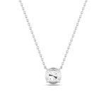 2Cttw Round Shaped Lab Grown Diamond (F/VS) Solitaire Necklace in 14K Gold