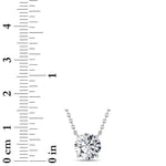 2Cttw Round Shaped Lab Grown Diamond (F/VS) Solitaire Necklace in 14K Gold