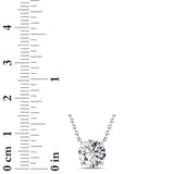 2Cttw Round Shaped Lab Grown Diamond (F/VS) Solitaire Necklace in 14K Gold