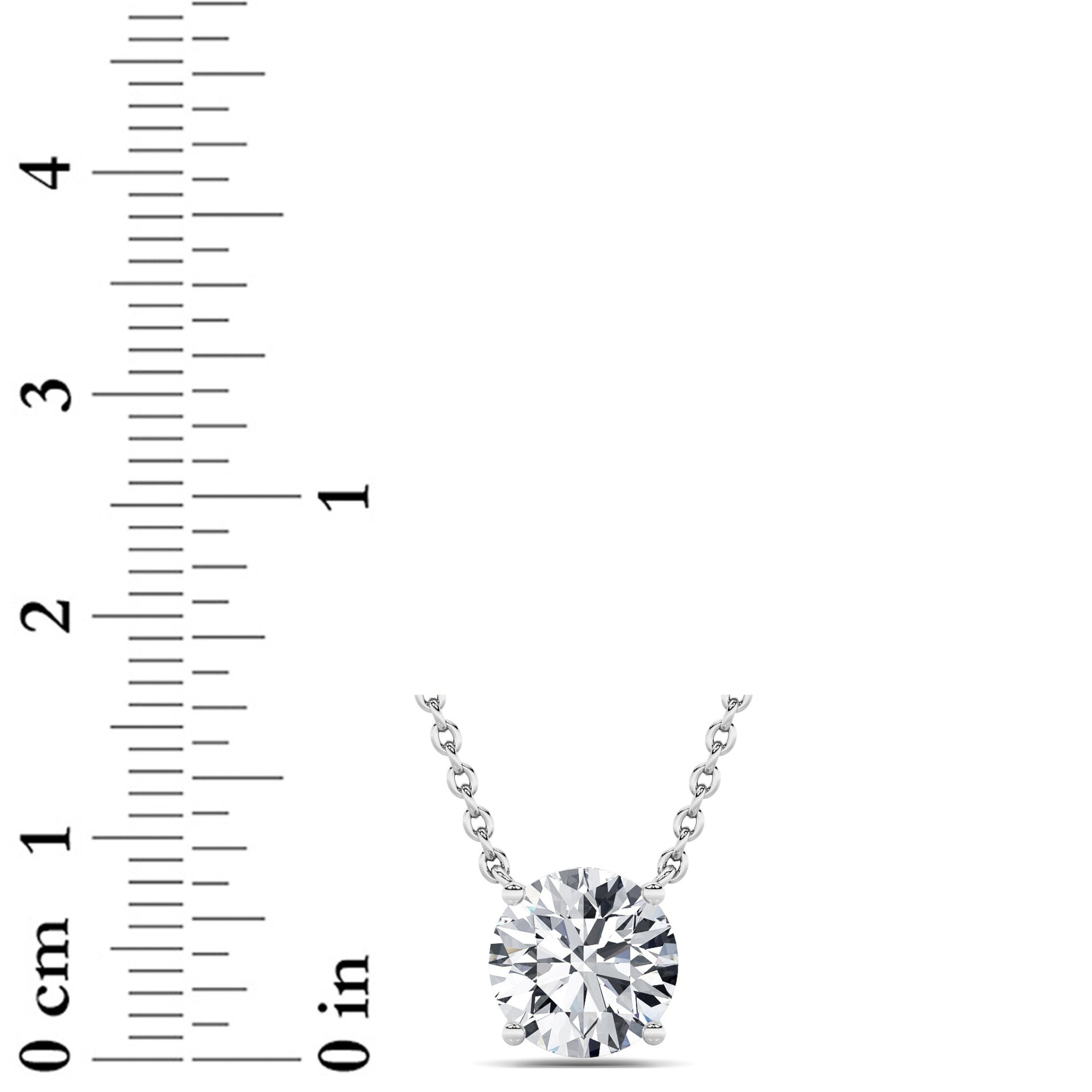 2.5Cttw Round Shaped Lab Grown Diamond (F/VS)  Necklace in 14K Gold