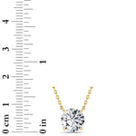 2.5Cttw Round Shaped Lab Grown Diamond (F/VS)  Necklace in 14K Gold