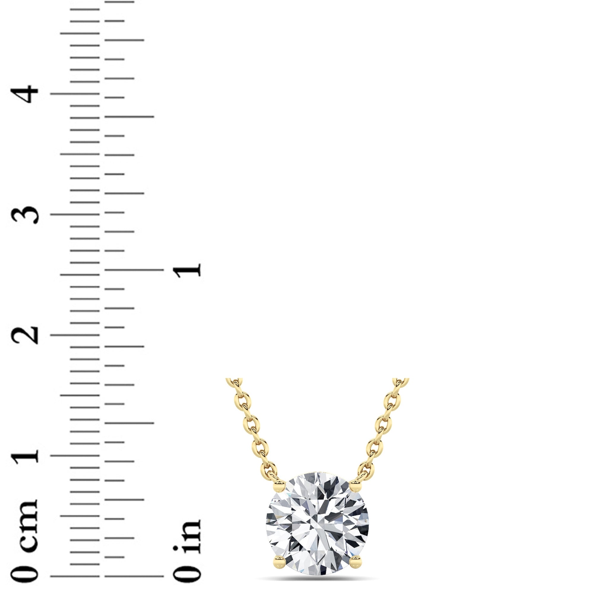 2.5Cttw Round Shaped Lab Grown Diamond (F/VS)  Necklace in 14K Gold