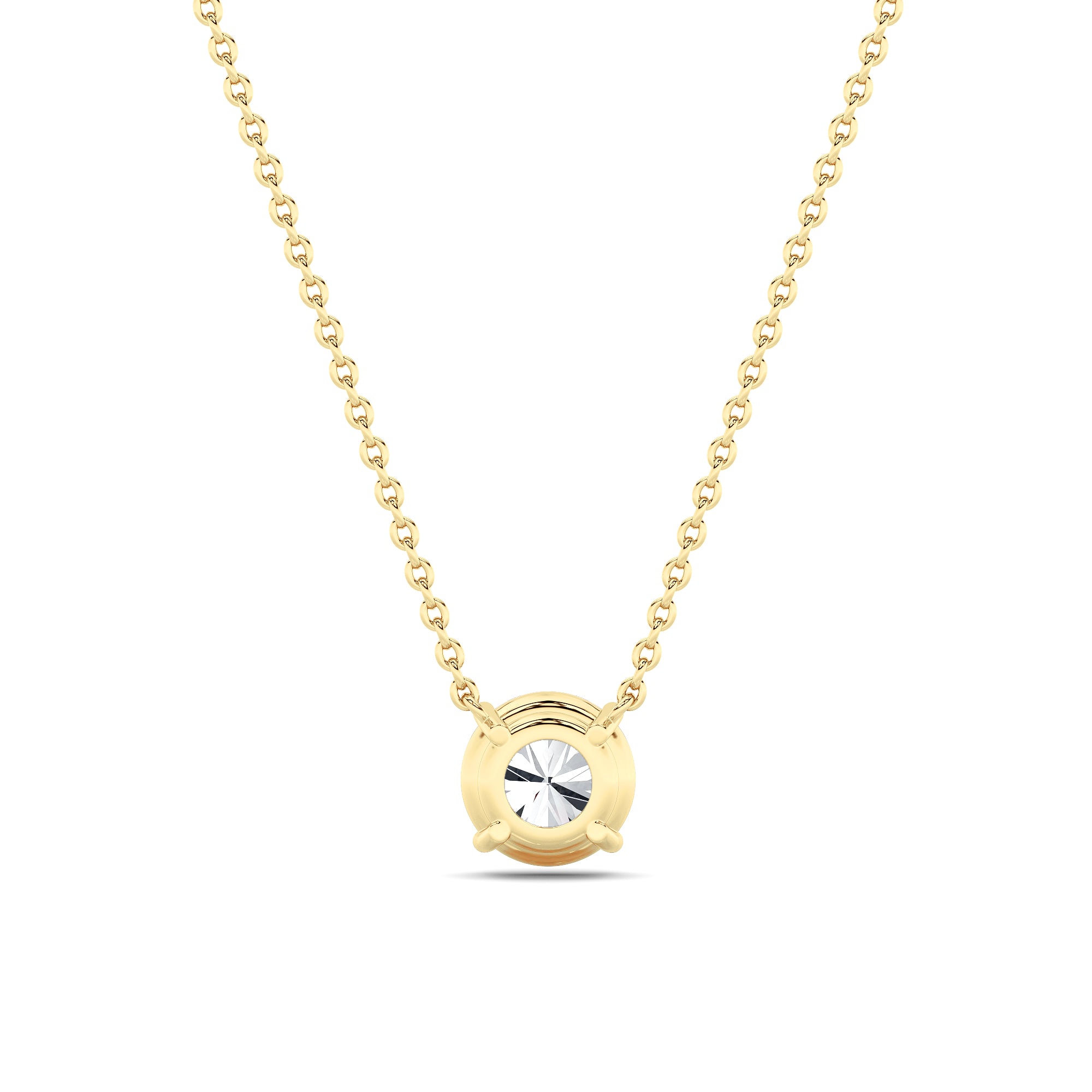 2.5Cttw Round Shaped Lab Grown Diamond (F/VS)  Necklace in 14K Gold