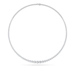 7Cttw Round Shaped Lab Grown Diamond (F/VS) Graduating Half  Riviera Necklace in 14K Gold
