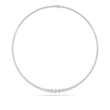 7Cttw Round Shaped Lab Grown Diamond (F/VS) Graduating Half  Riviera Necklace in 14K Gold