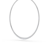 7Cttw Round Shaped Lab Grown Diamond (F/VS) Graduating Half  Riviera Necklace in 14K Gold