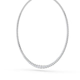 7Cttw Round Shaped Lab Grown Diamond (F/VS) Graduating Half  Riviera Necklace in 14K Gold