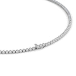 7Cttw Round Shaped Lab Grown Diamond (F/VS) Graduating Half  Riviera Necklace in 14K Gold