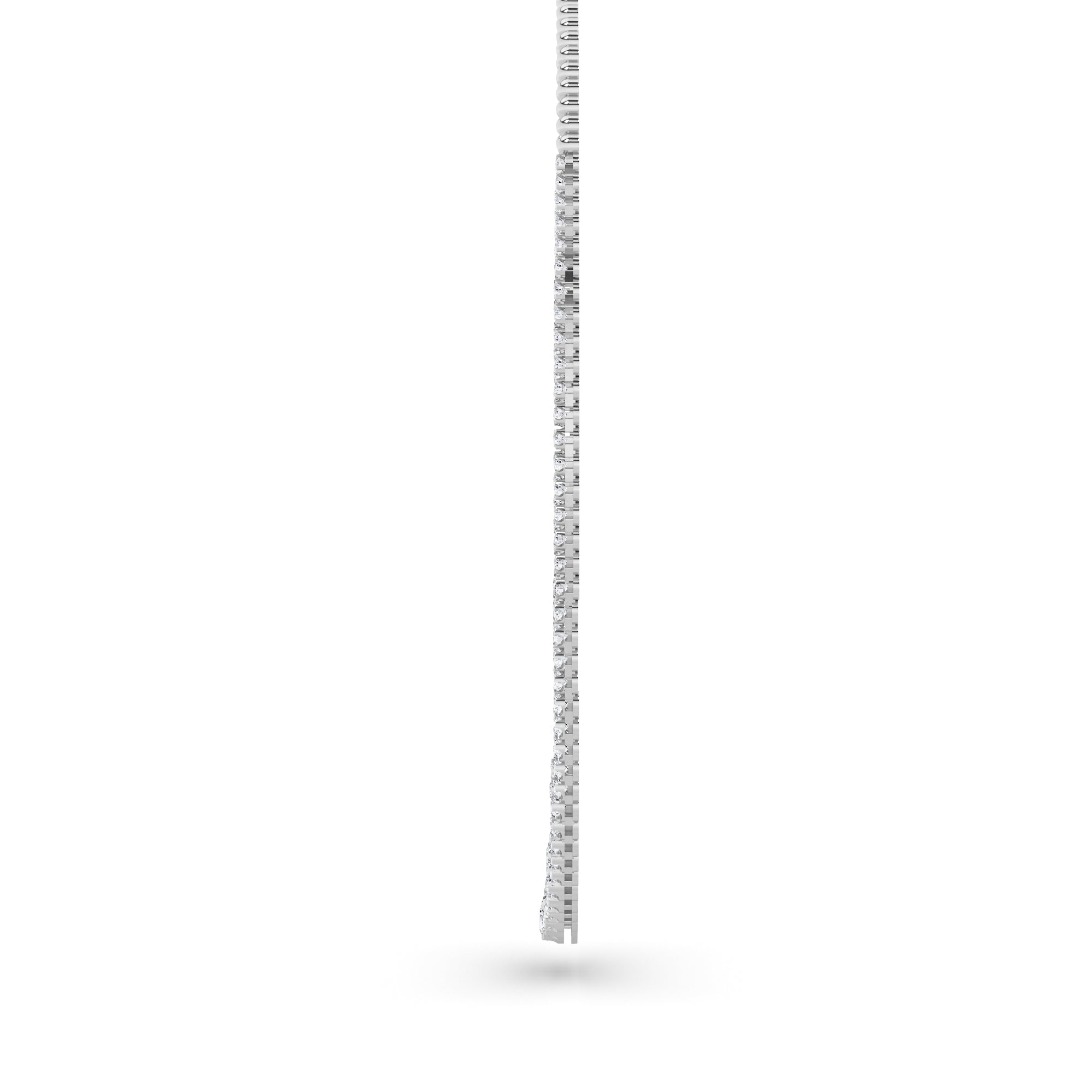 7Cttw Round Shaped Lab Grown Diamond (F/VS) Graduating Half  Riviera Necklace in 14K Gold