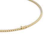 7Cttw Round Shaped Lab Grown Diamond (F/VS) Graduating Half  Riviera Necklace in 14K Gold