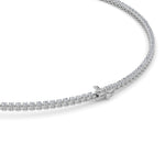 10Cttw Round Shaped Lab Grown Diamond (F/VS) Graduating Full Riviera Necklace in 14K Gold
