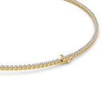 10Cttw Round Shaped Lab Grown Diamond (F/VS) Graduating Full Riviera Necklace in 14K Gold