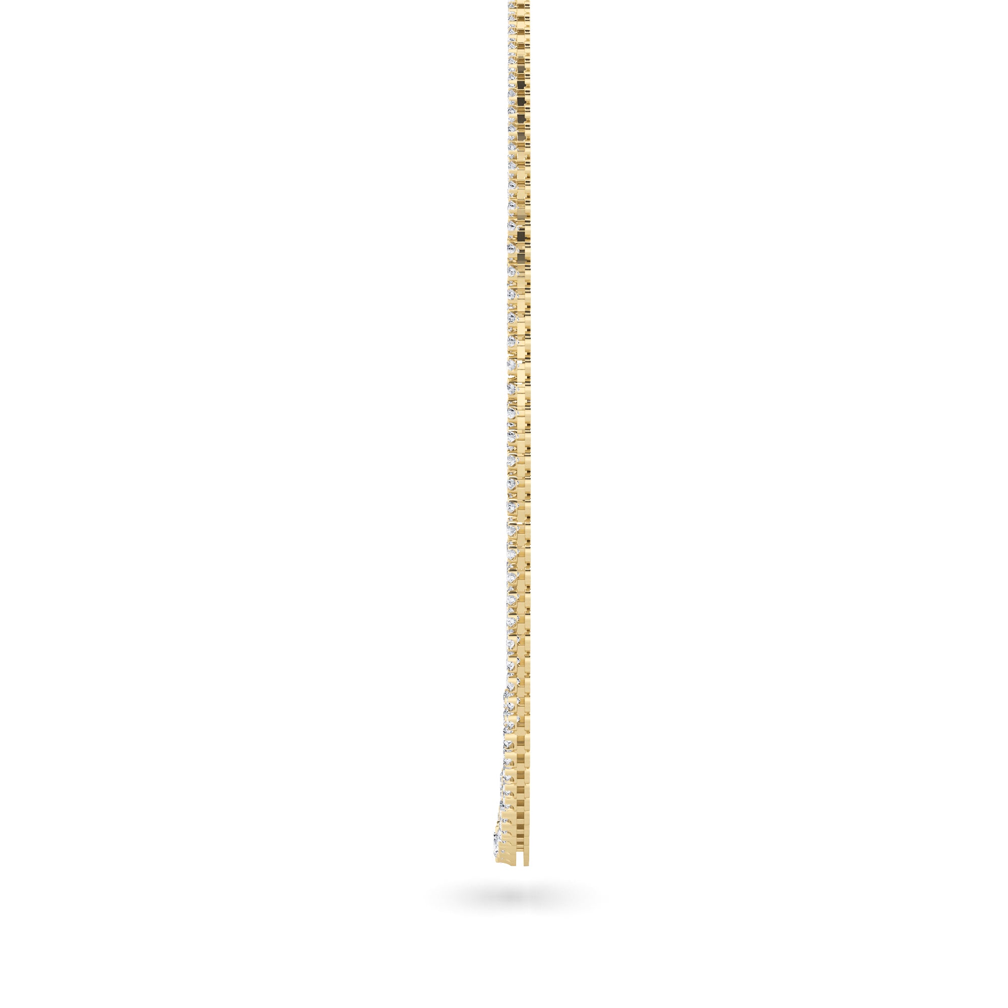 7Cttw Round Shaped Lab Grown Diamond (F/VS) Graduating Half Riviera Necklace in 14K Gold