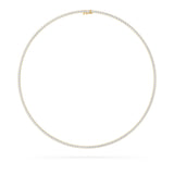 10Cttw Round Shaped Lab Grown Diamond (F/VS) Tennis Necklace in 14K Gold