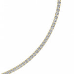 10Cttw Round Shaped Lab Grown Diamond (F/VS) Tennis Necklace in 14K Gold
