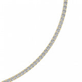 10Cttw Round Shaped Lab Grown Diamond (F/VS) Tennis Necklace in 14K Gold