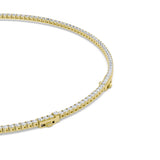 15Cttw Round Shaped Lab Grown Diamond Tennis Necklace in 14K Gold (F/VS)