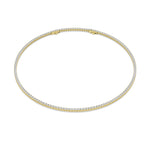 15Cttw Round Shaped Lab Grown Diamond Tennis Necklace in 14K Gold (F/VS)