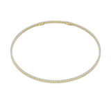 15Cttw Round Shaped Lab Grown Diamond Tennis Necklace in 14K Gold (F/VS)