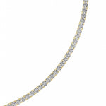 15Cttw Round Shaped Lab Grown Diamond Tennis Necklace in 14K Gold (F/VS)