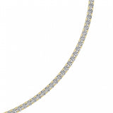 15Cttw Round Shaped Lab Grown Diamond Tennis Necklace in 14K Gold (F/VS)