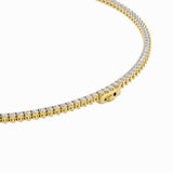 15Cttw Round Shaped Lab Grown Diamond (F/VS) Three Prong Graduating Necklace in 14K Gold