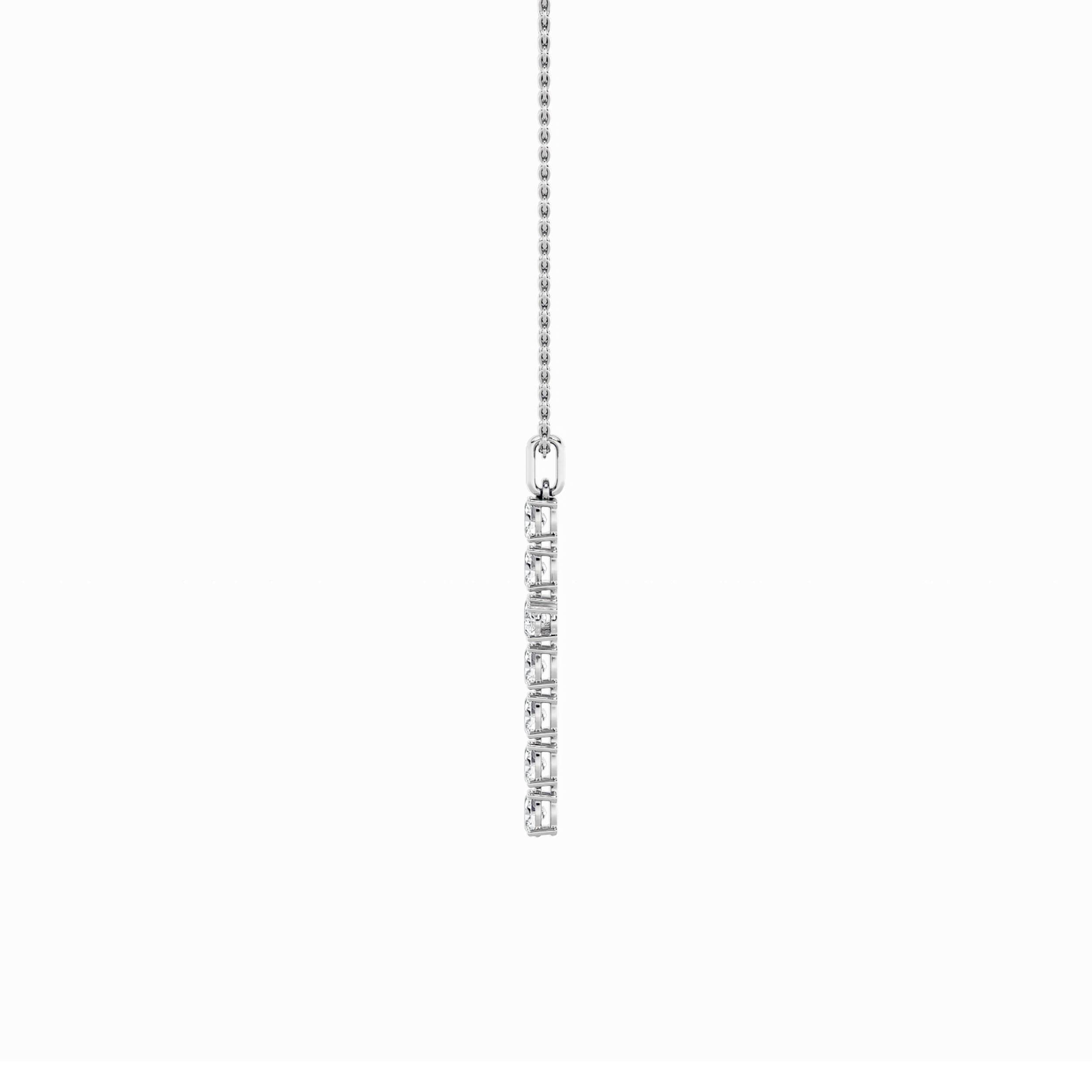 2Cttw Oval Shaped Lab Grown Diamond (F/VS) Cross Pendant in 14K Gold
