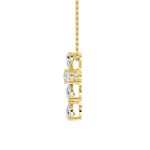 2.5Cttw Pear Shaped Lab Grown Diamond (F/VS) Cross Pendant in 14K Gold